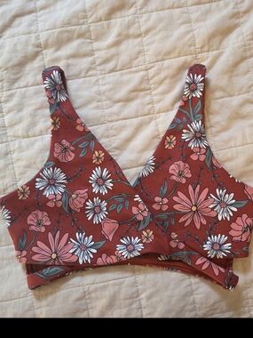 Gilly Hicks Rust Red Floral Bralette